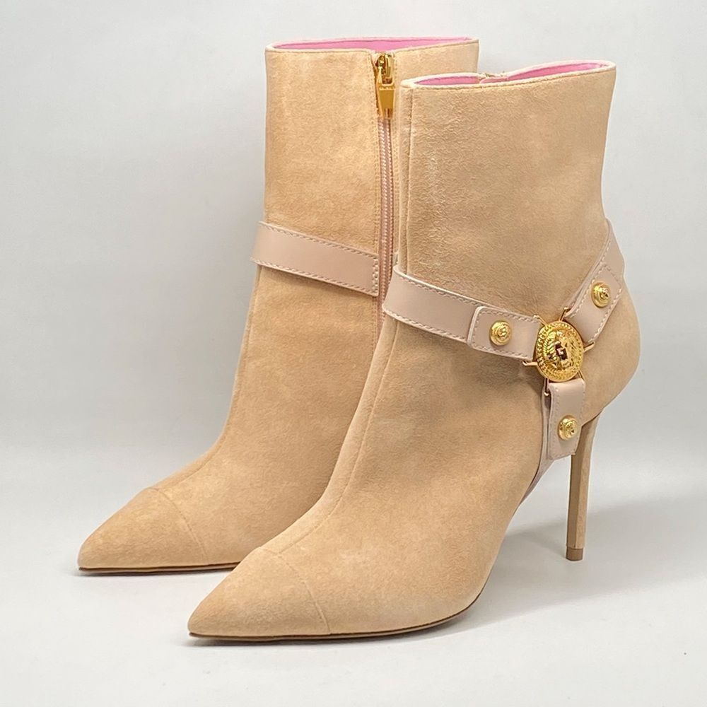 Balmain Eva 95MM Suede Ankle Boots size 37